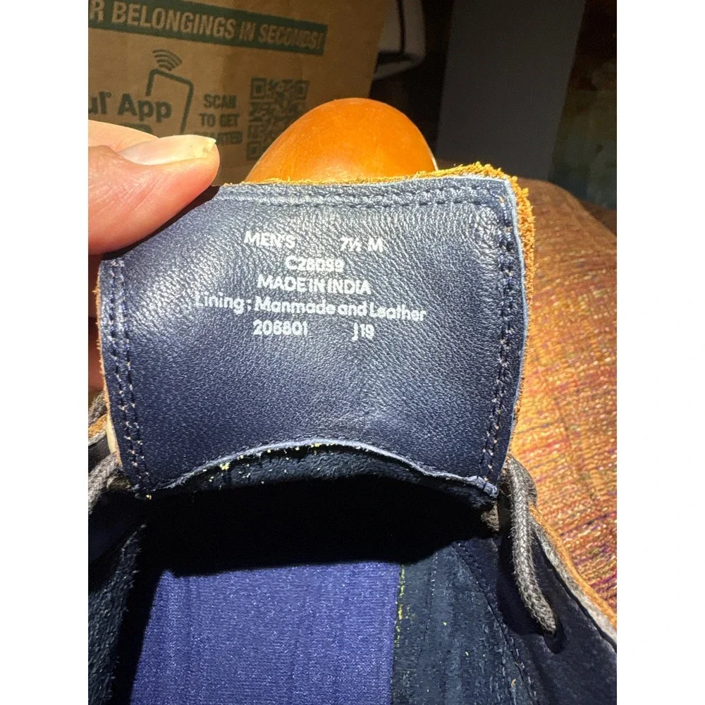 Cole Haan Mens‎ Tan Leather Chukka Boots Ankle Dress Boots Burnished Toe